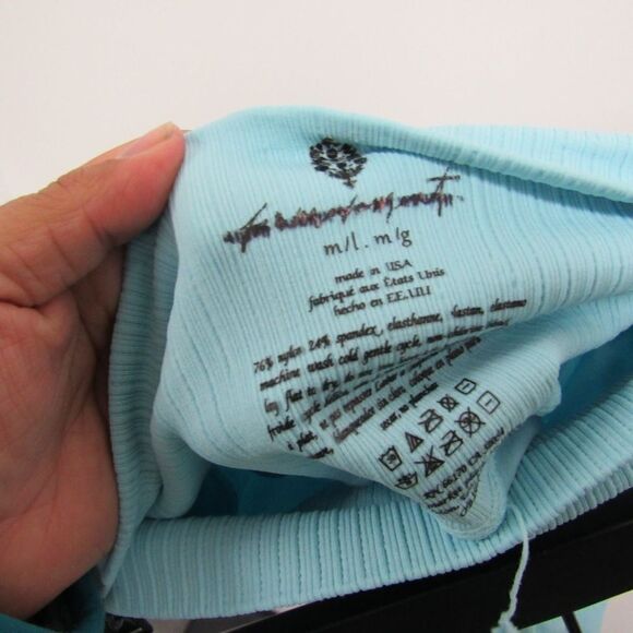 Intimate Free People Movement Good Karma Cropped Leggings Blue SZ M/L - Picture 4 of 5